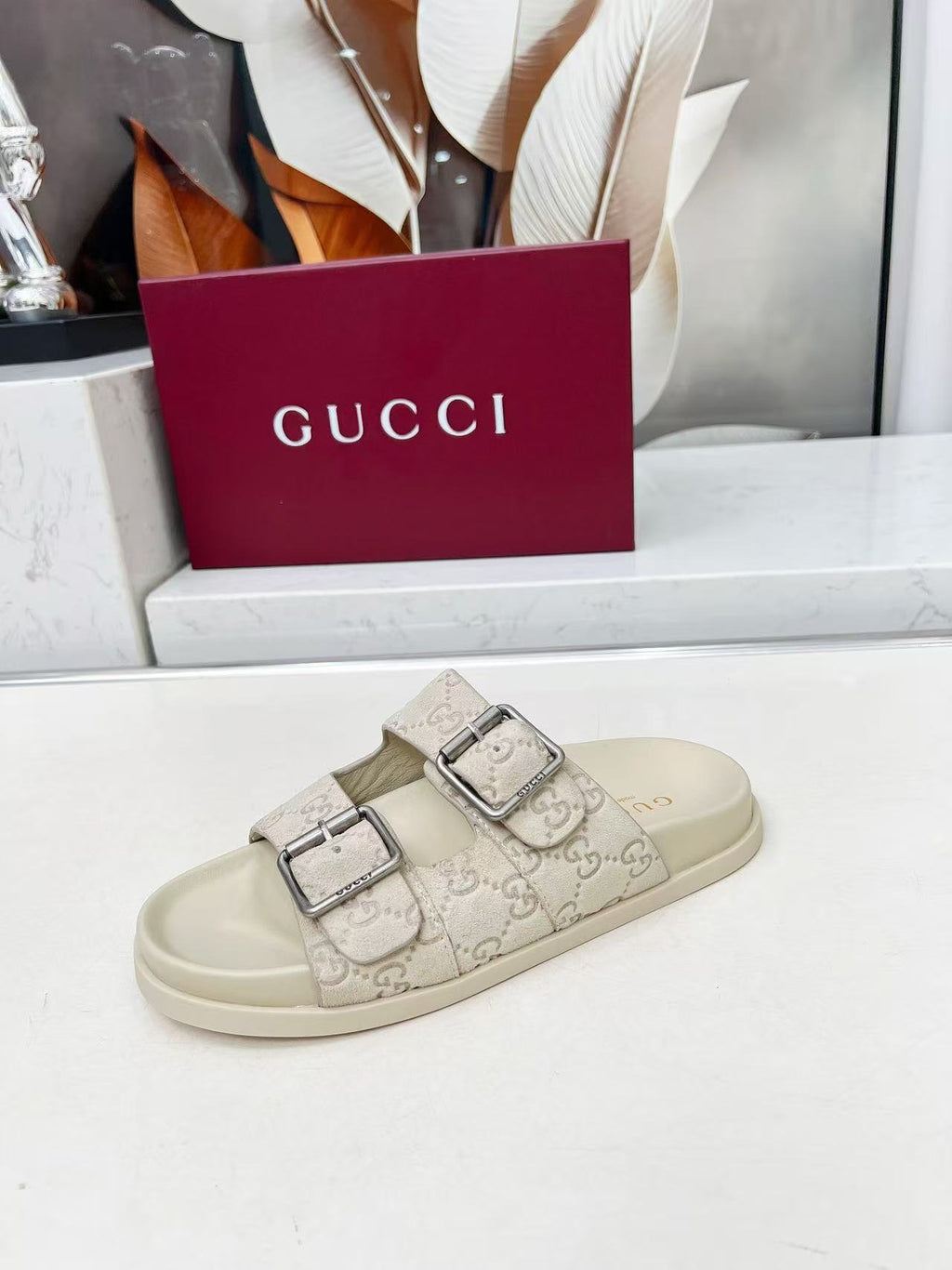 Double G platform slippers