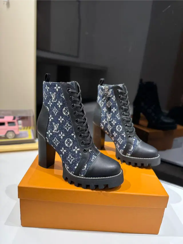 Denim MonogramStar Trail Combat Boots