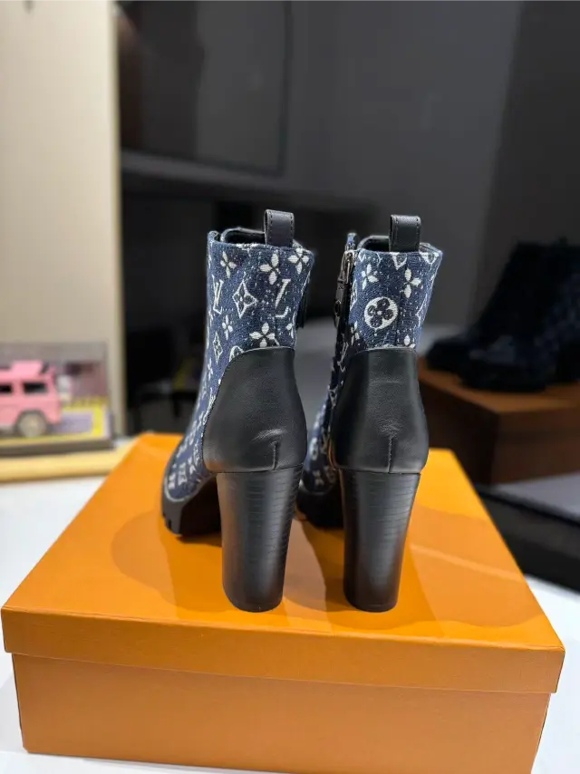 Denim MonogramStar Trail Combat Boots