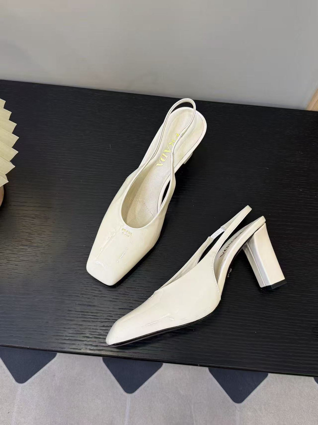 Square toe block heel mule sandals