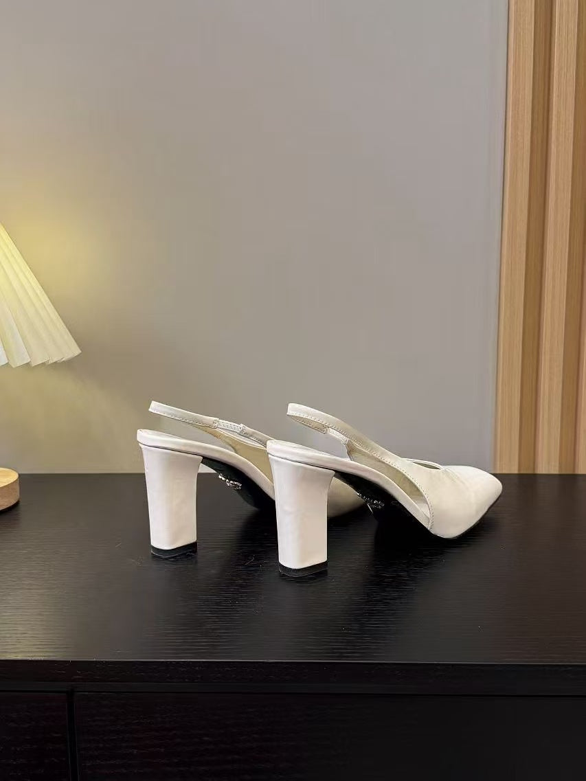 Square toe block heel mule sandals