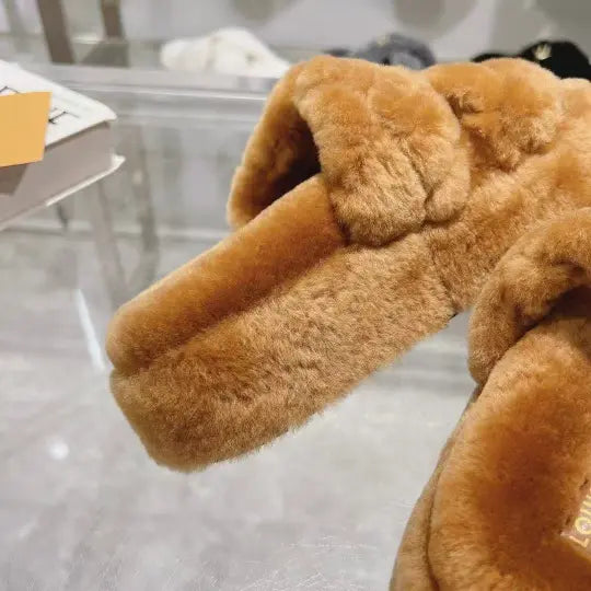 Plush slippers