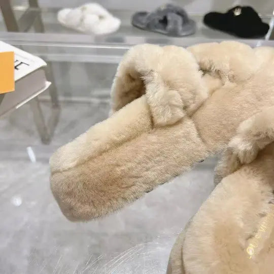 Plush slippers