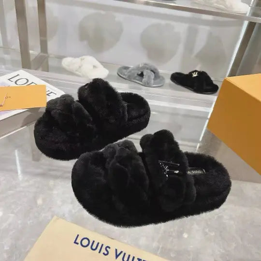 Plush slippers