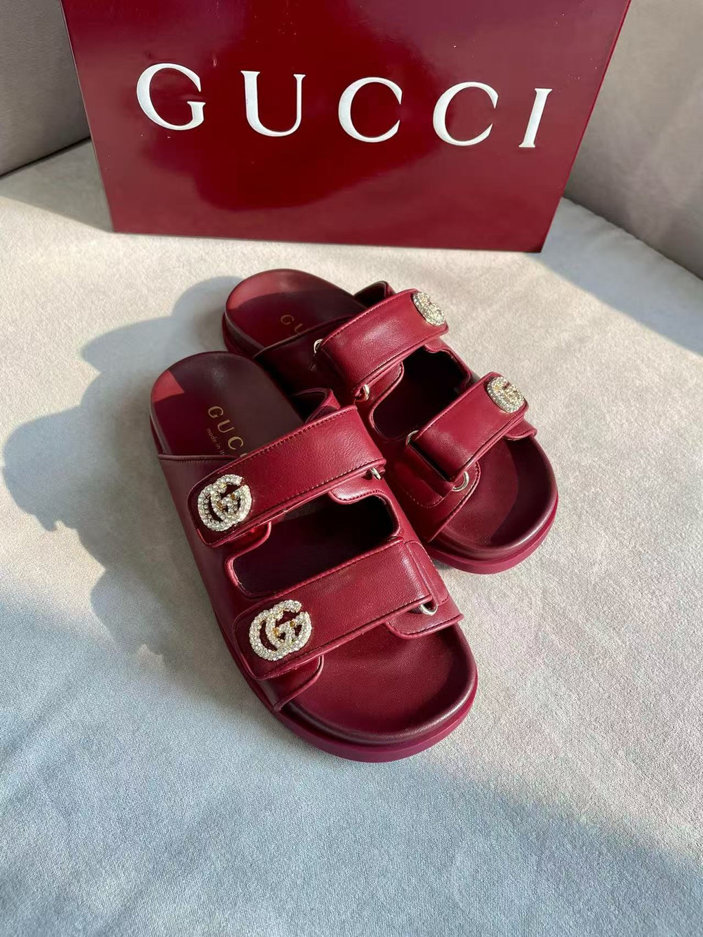 double-strap crystal-embellished Sandals