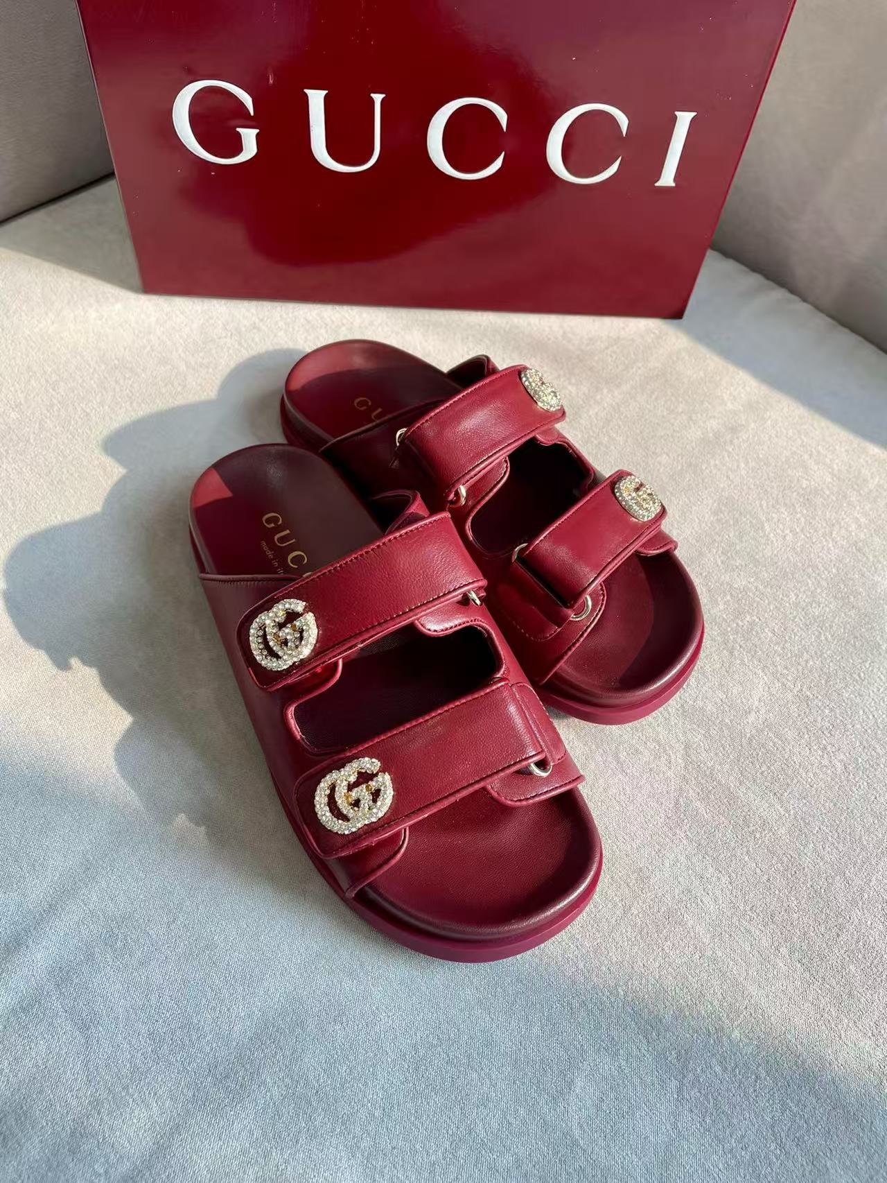 double-strap crystal-embellished Sandals