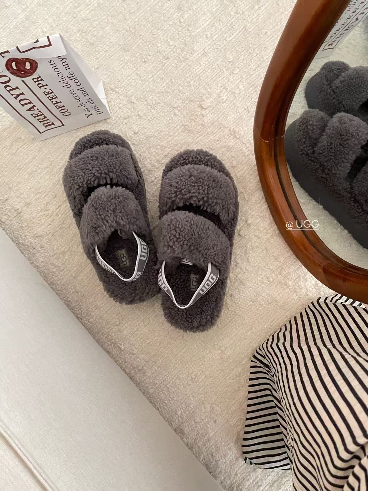 Plush sandals