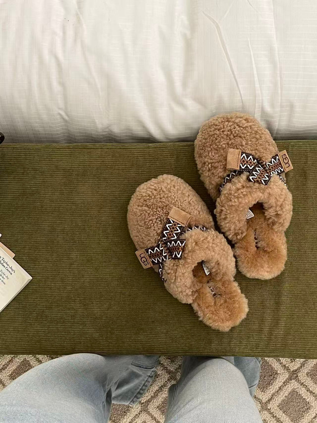 Plush sandals