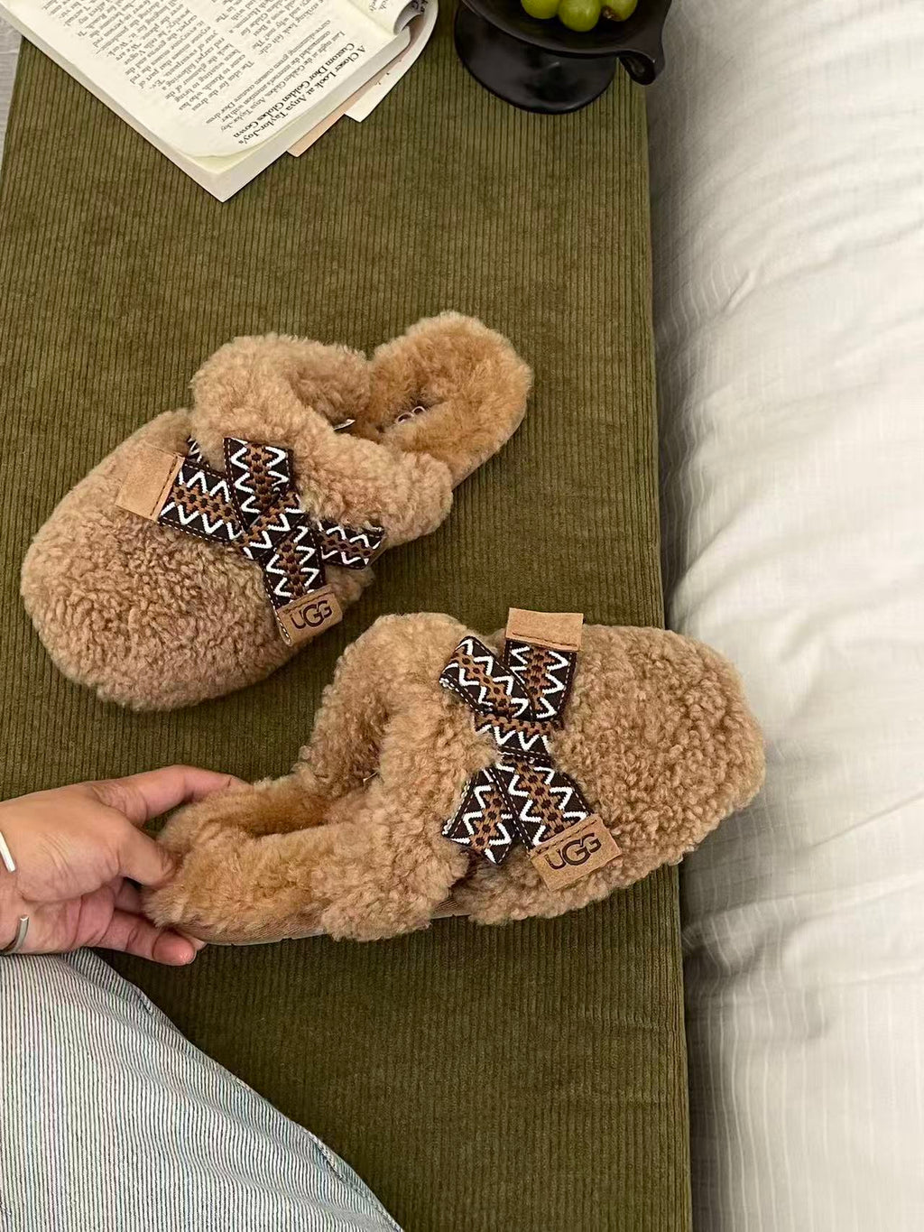 Plush sandals