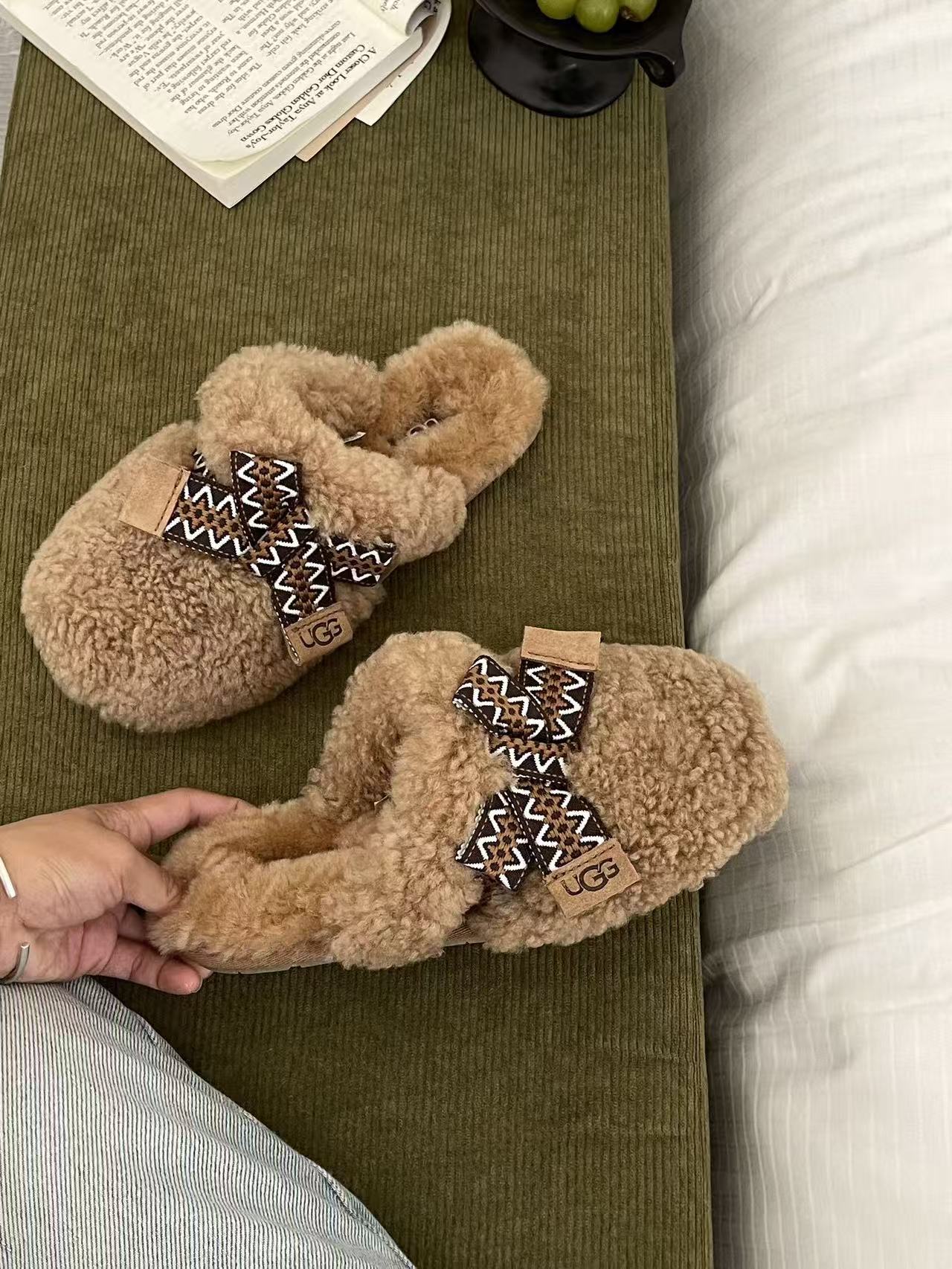Plush sandals
