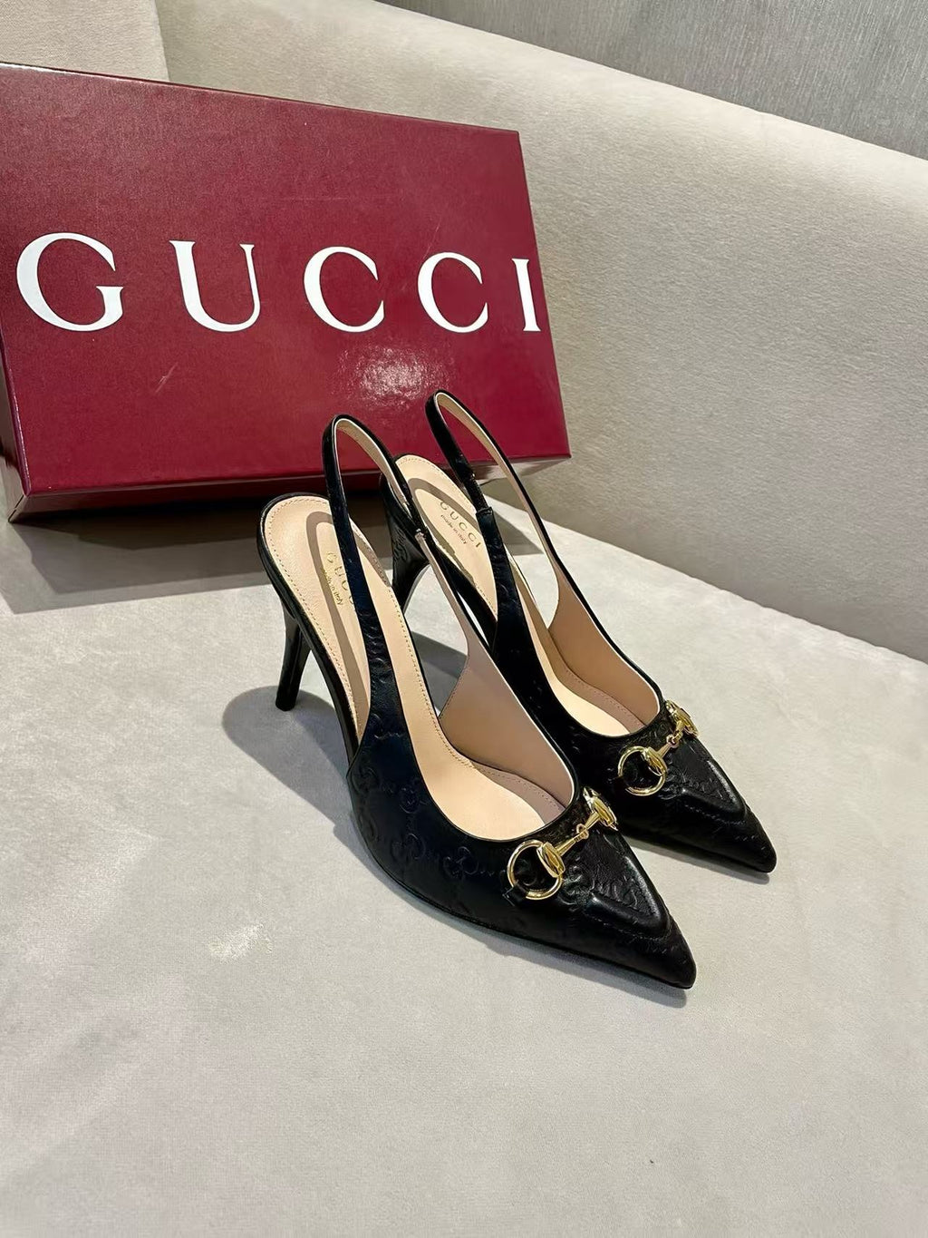 Horsebit pointed toe sandals