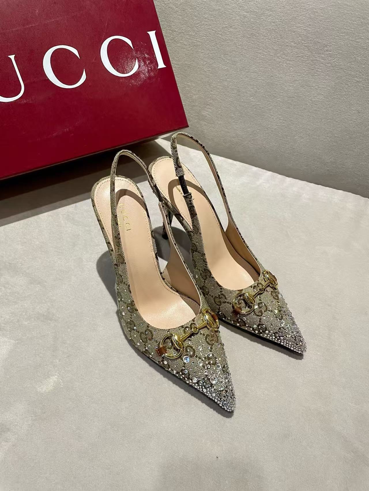 Horsebit pointed toe sandals