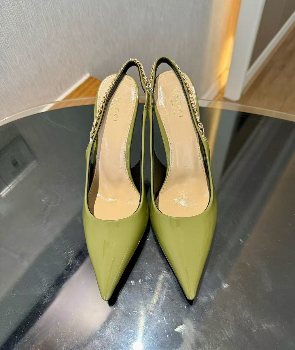 Horsebit pointed toe sandals