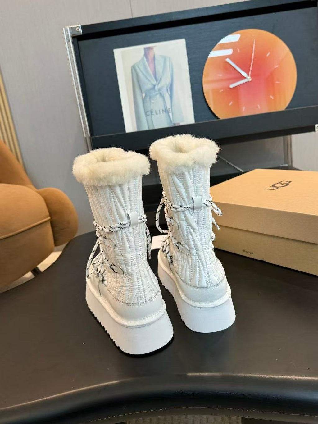 PleatedPlatfomm Snow Boots